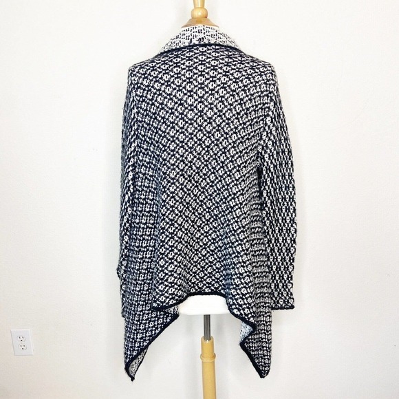 Dex Waterfall Black and White Cardigan Sweater S - Picture 6 of 8